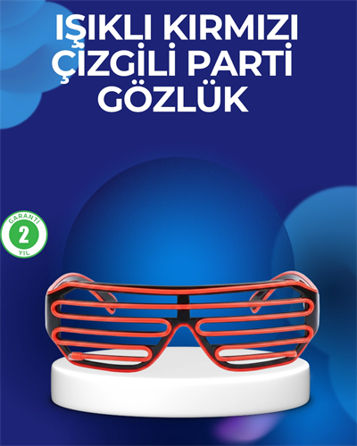 Parti ve Festival Aksesuarı LED Işıklı Gözlük