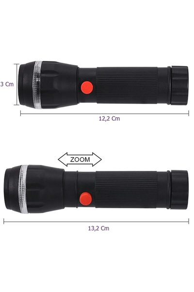 PeakStar PS-7083 Plastik Zoomlu Pilli El Feneri