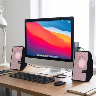Pembe USB 2.0 + 3.5mm USB Hoparlör