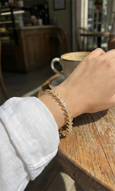 Pirinç Gold Renk Balık Sırtı Model Zirkon Taşlı Kadın Bileklik