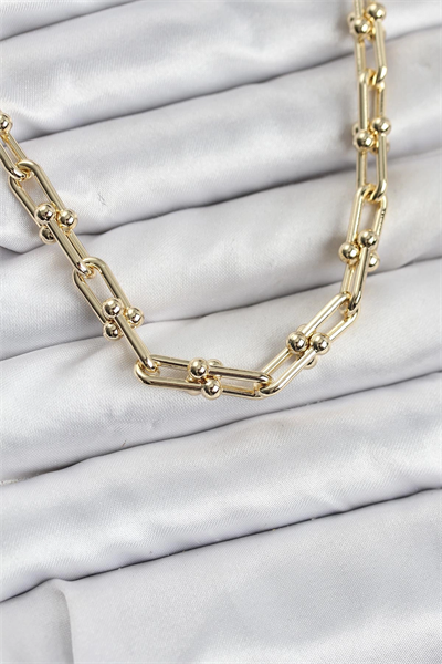 Pirinç Gold Renk Tifani Model Kadın Kolye