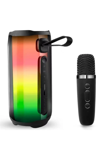 Pluse 5 Mikrofonlu RGB Kablosuz Hoparlör - Siyah