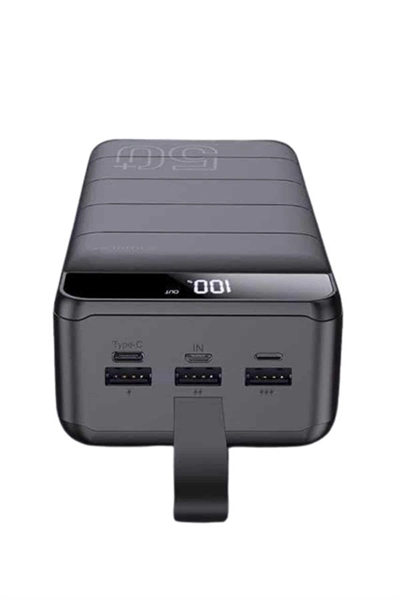 Powerbank Çoklu Şarj Girişi 50.000 Mah Taşınabilir Dijital Göstergeli