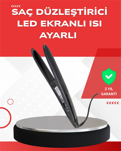 Profesyonel 2025 Saç Düzleştirici Isı Ayarlı Titanyum Seramik Plakalı A Kalite Orijinal
