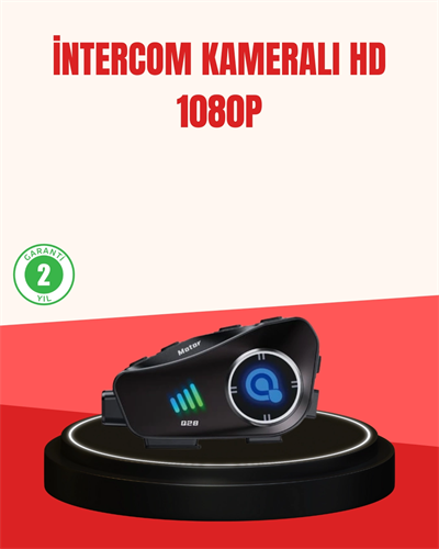 Q28 Kameralı Motosiklet Kask Kulaklık Bluetooth 5.3 Su Geçirmez 1080P HD