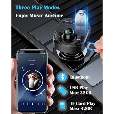 QC 3.1A USB & PD /TF FM Transmitter