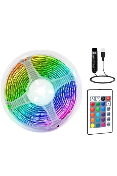 RGB Şerit Led 10 Metre Led Işık Kumanda ile Kontrol RGB
