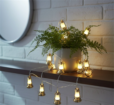 Ramazan Kandili Desenli 2 Metre 10 LED Dekoratif Işık