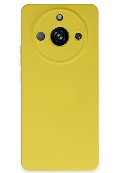 Realme 11 Pro Kılıf Nano içi Kadife Silikon - Sarı
