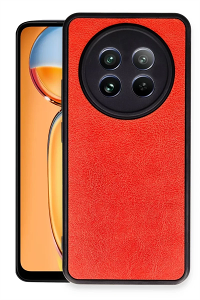 Realme 12 5G Kılıf Aras Deri Kapak - Kırmızı