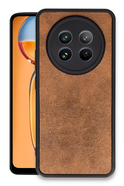 Realme 12 5G Kılıf Aras Deri Kapak - Taba