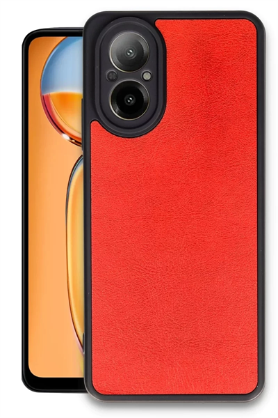 Realme 12 Lite Kılıf Aras Deri Kapak - Kırmızı