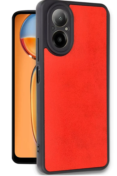 Realme 12 Lite Kılıf Aras Deri Kapak - Kırmızı