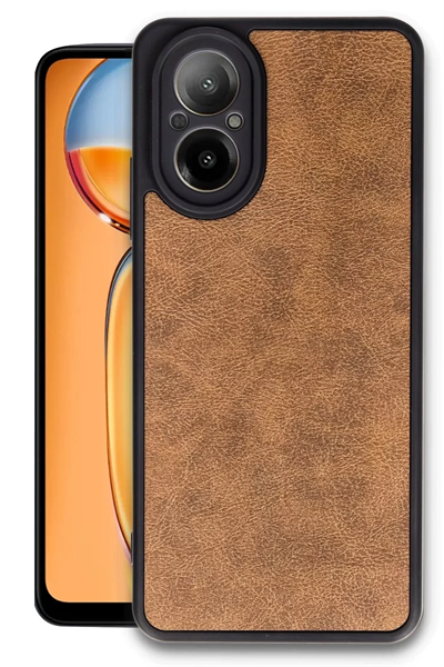 Realme 12 Lite Kılıf Aras Deri Kapak - Taba