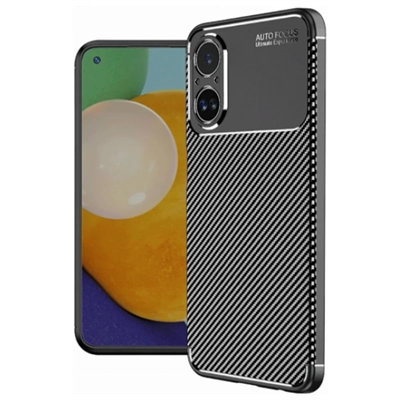 Realme 12 Lite Kılıf Auto Focus Karbon Kapak - Siyah