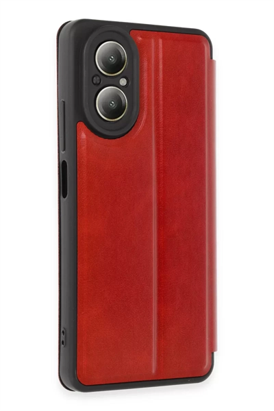 Realme 12 Lite Kılıf Flip Cover - Kırmızı