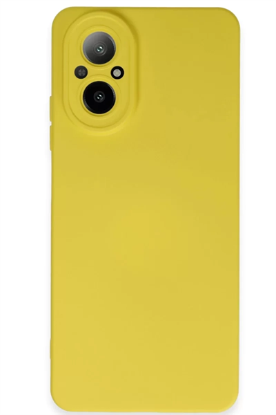 Realme 12 Lite Kılıf Nano içi Kadife Silikon - Sarı