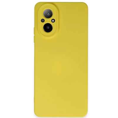 Realme 12 Lite Kılıf Nano içi Kadife Silikon - Sarı