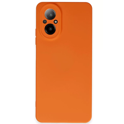 Realme 12 Lite Kılıf Nano içi Kadife Silikon - Turuncu