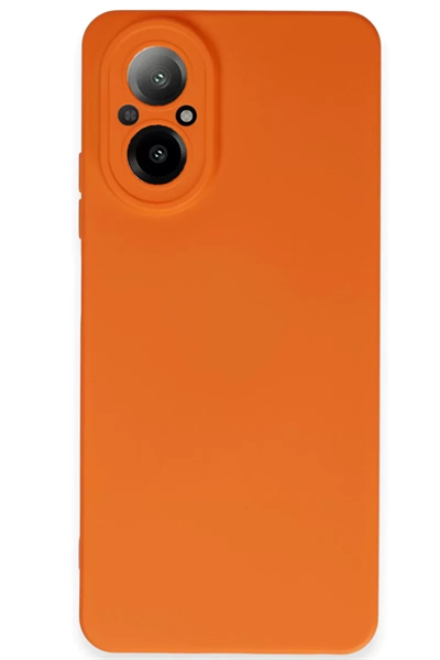 Realme 12 Lite Kılıf Nano içi Kadife Silikon - Turuncu