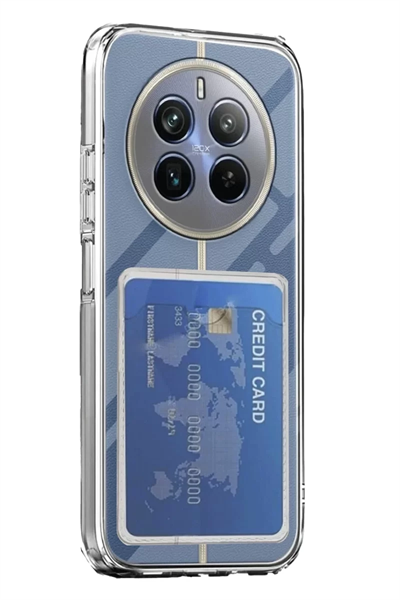Realme 12 Pro Kılıf Kart Şeffaf Silikon - Şeffaf