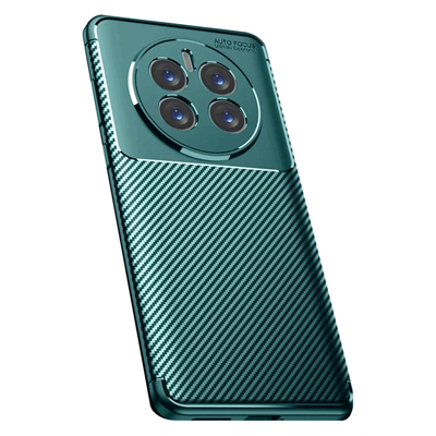 Realme 12 Pro Plus Kılıf Auto Focus Karbon Kapak - Koyu Yeşil