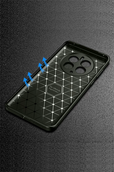 Realme 12 Pro Plus Kılıf Auto Focus Karbon Kapak - Siyah