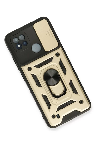 Realme C11 2021 Kılıf Pars Lens Yüzüklü Silikon - Gold