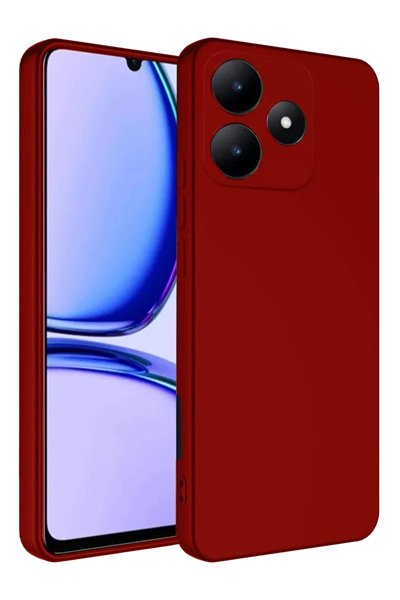 Realme C61 Kılıf First Silikon - Kırmızı