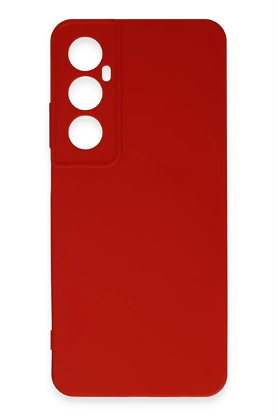 Realme C65 Kılıf First Silikon - Kırmızı