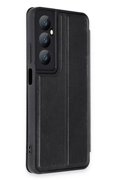 Realme C65 Kılıf Flip Cover - Siyah