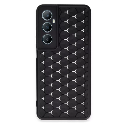Realme C65 Kılıf Petek Silikon Kapak - Siyah