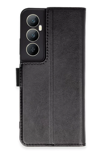 Realme C65 Kılıf Trend S Plus Kapaklı Kılıf - Siyah