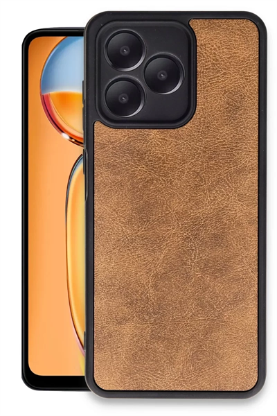 Realme Note 50 4G Kılıf Aras Deri Kapak - Taba