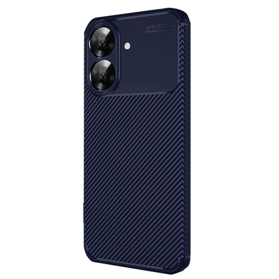 Realme Note 60 Kılıf Auto Focus Karbon Kapak - Lacivert