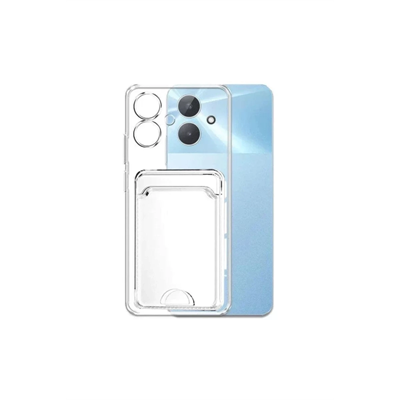 Realme Note 60 Kılıf Kart Şeffaf Silikon - Şeffaf
