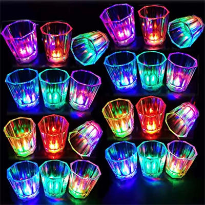 Renkli Led Parlayan Fiber Optik Glow Işıklı Bardak 1 Adet
