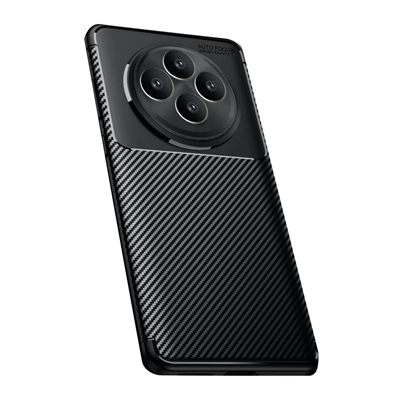 Reno 11 FS Kılıf Auto Focus Karbon Kapak - Siyah
