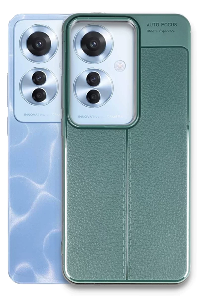 Reno 11F Kılıf Auto Focus Kapak - Koyu Yeşil