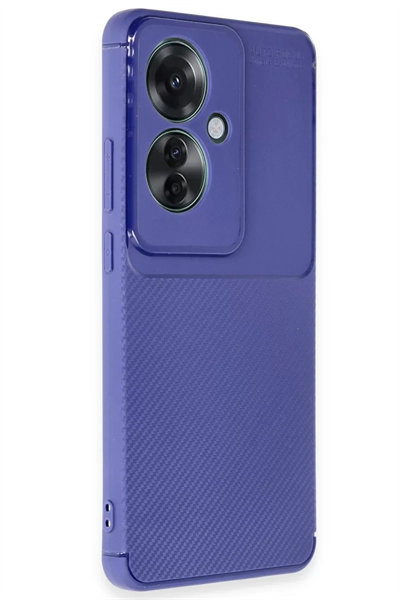 Reno 11F Kılıf Auto Focus Karbon Kapak - Lacivert