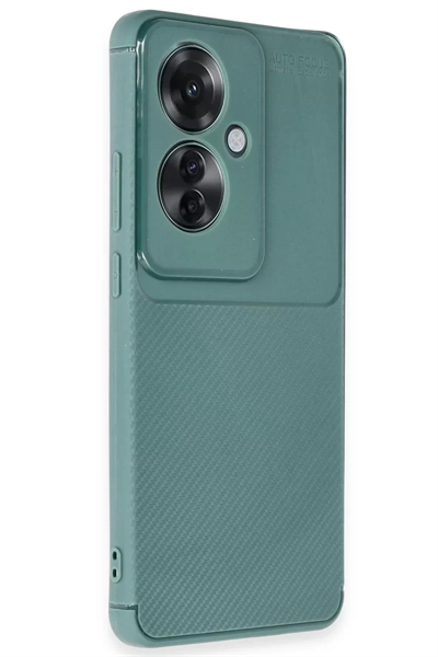 Reno 11F Kılıf Auto Focus Karbon Kapak - Koyu Yeşil