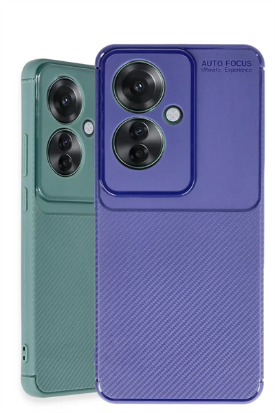 Reno 11F Kılıf Auto Focus Karbon Kapak - Koyu Yeşil
