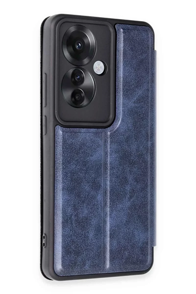 Reno 11F Kılıf Flip Cover - Lacivert