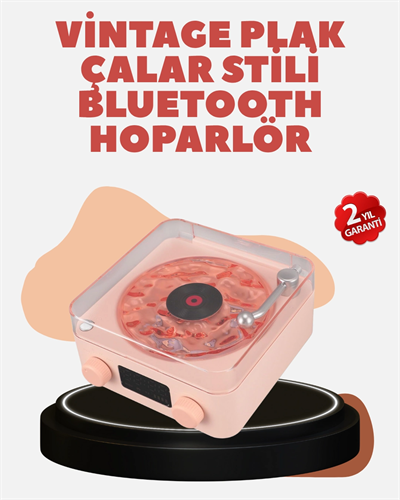 Retro Kristal Netliğinde Ses – Gece Işıklı Retro Bluetooth Hoparlör