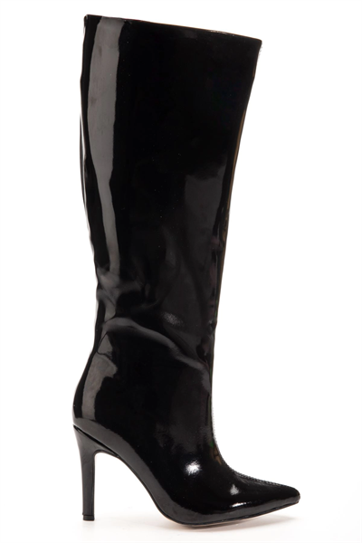 SYT-2004 Siyah Rugan Günlük Bayan Çizme