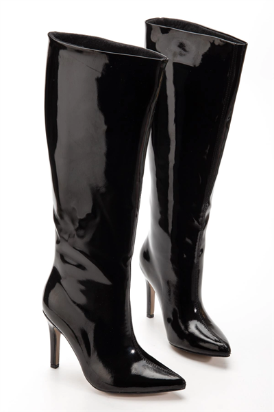 SYT-2004 Siyah Rugan Günlük Bayan Çizme