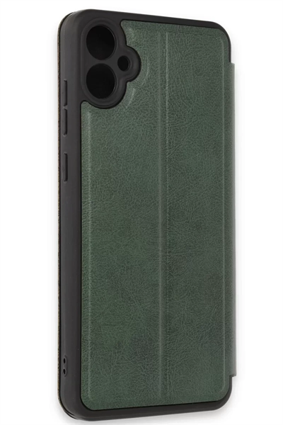 Samsung Galaxy A05 Kılıf Flip Cover - Koyu Yeşil