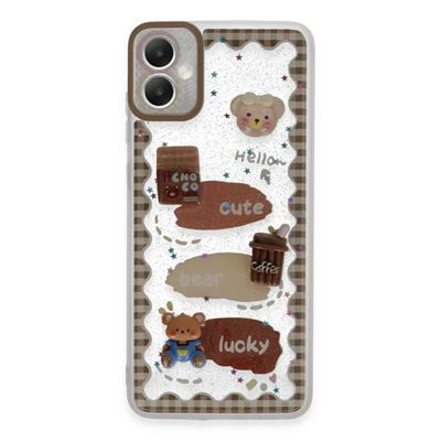 Samsung Galaxy A05 Kılıf Sweet Desenli Silikon Kapak - Şeffaf