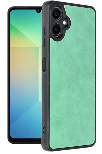 Samsung Galaxy A06 Kılıf Aras Deri Kapak - Koyu Yeşil