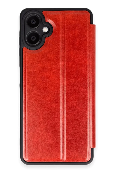 Samsung Galaxy A06 Kılıf Flip Cover - Kırmızı